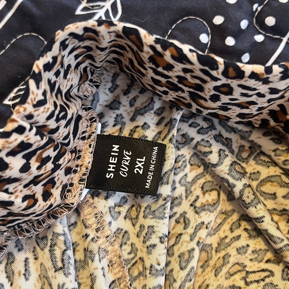 Leopard Maxi ruched skirt Shein 2xl - Picture 4 of 4